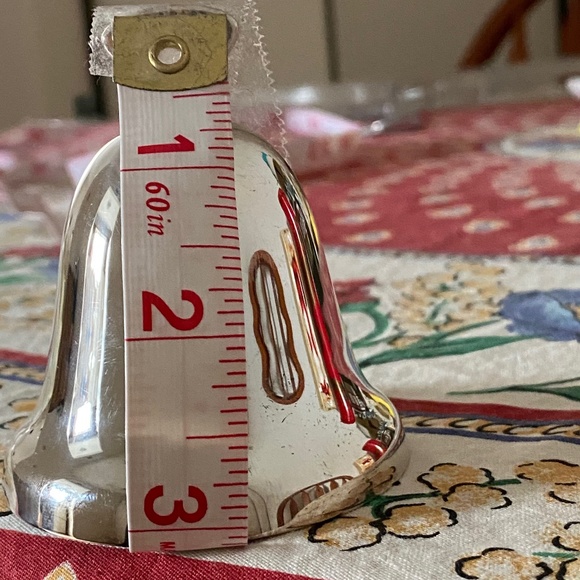 Reed & Barton  I Plain Silver Plate Bell Ornament - Picture 6 of 14